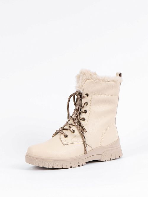 U496-031 Ботинки женские молочный Baden 