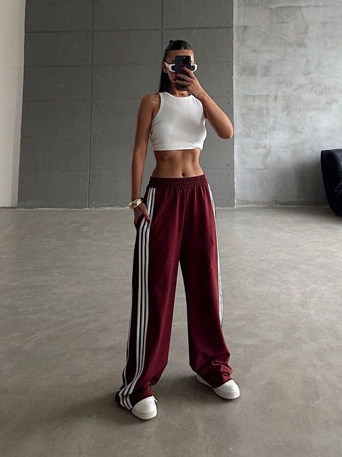 4602 Брюки спортивные женские бордовый GIRL 