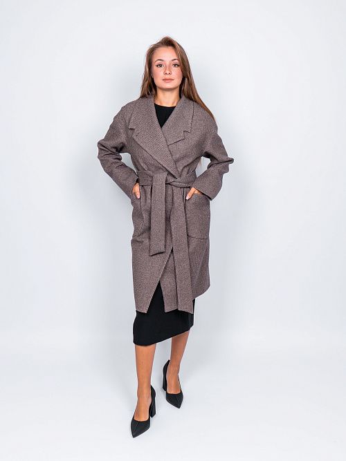 KR-171-МЗ-т.кор Пальто женское темно-коричневый 365 