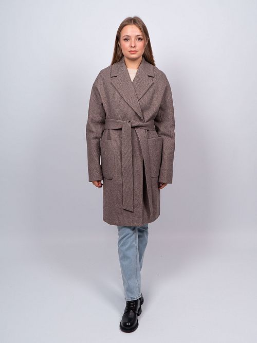 KR-293-МЗ-т.кор Пальто женское темно-коричневый 365 