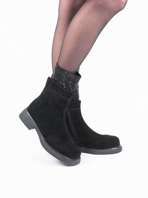 JA308-M486-K001M Ботинки женские натуральная кожа черный 365 