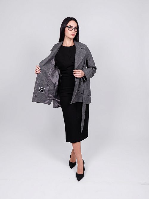 KR-292-Рубчик-12 Пальто женское антрацитовый 365 