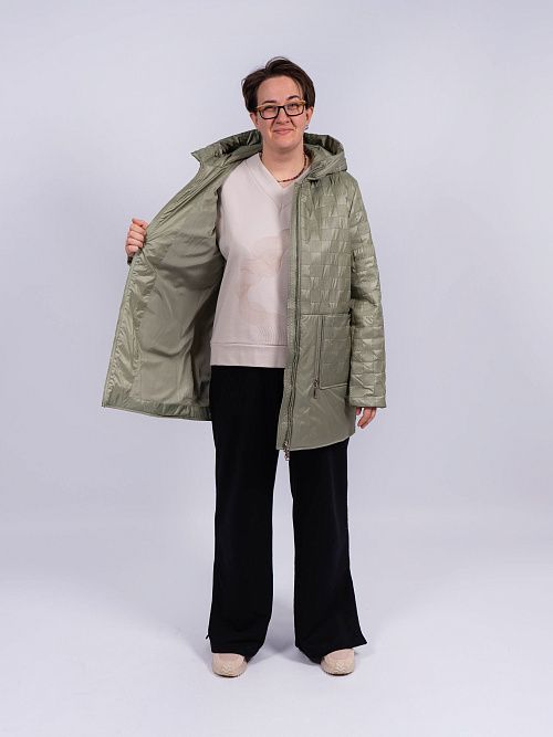 5235-884 Куртка женская зеленый ICEBEAR 