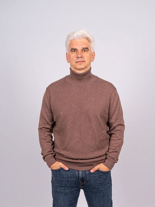 823-0757.O019.Y001.L.C0501 Водолазка мужская коричневый LUXOR 