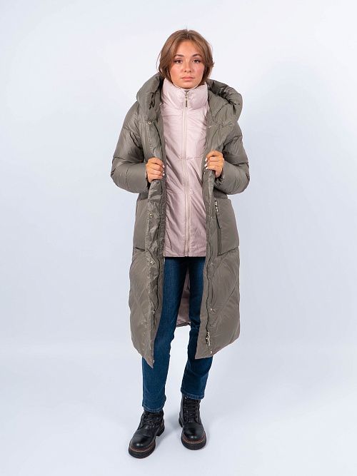 GWD4568I-G686 Пальто женское зеленый ICEbear 