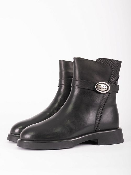 NE197-K87-P951M Ботинки женские натуральная кожа черный 365 