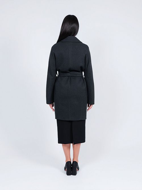 KR-293-Рубчик-14 Пальто женское темно-серый 365 