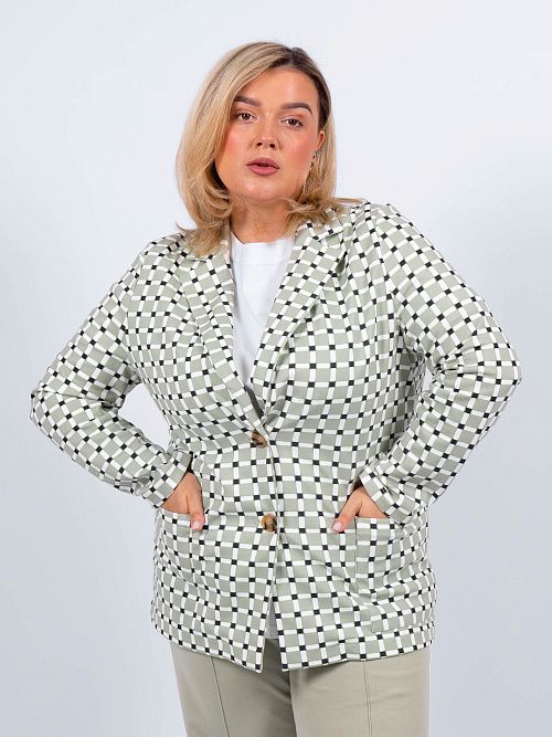 ЕВТ3208/ Жакет женский шалфей,мозайка VERY NEAT 