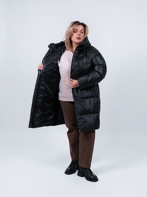 GWD4690I-G901 Пальто женское черный ICEbear 