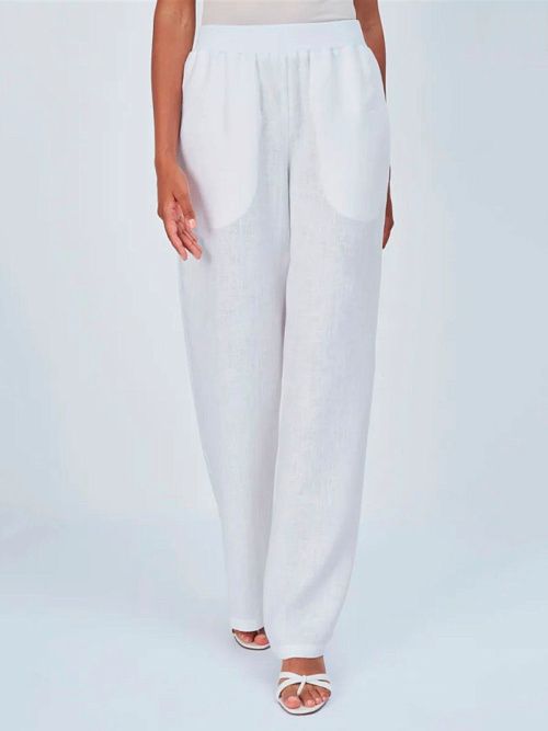 52104-БЛ Брюки женские белый ELECTRA STYLE 