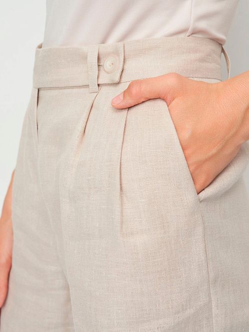 7773-ИЛ23 Шорты женские бежевый ELECTRA STYLE 