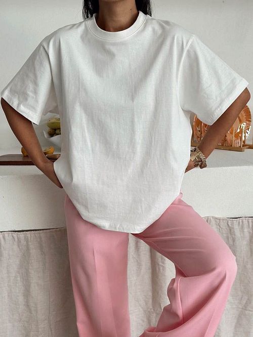 4607 Футболка женская белый GIRL 