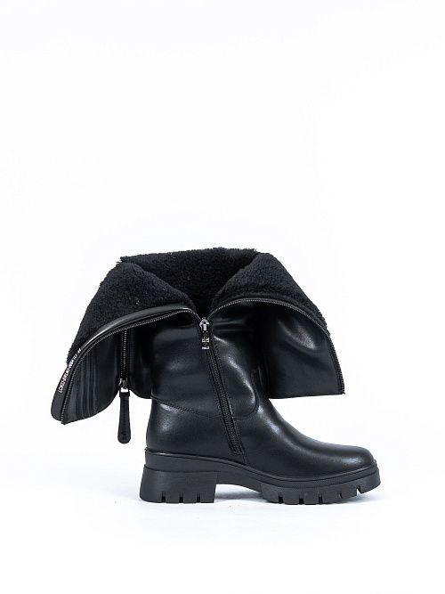 LCW23-BWLM3-068A(L) Сапоги женские черный Covani 