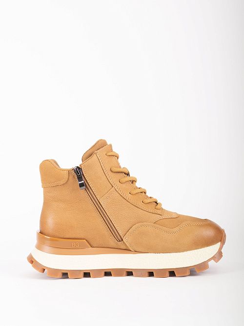 V8A80285-3ZM Ботинки женские натуральная кожа светло-коричневый 365 