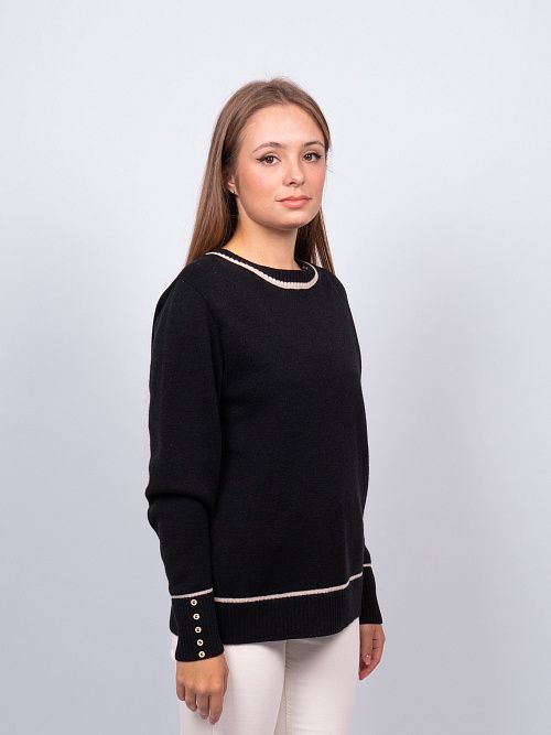 EB30096 Джемпер женский черный VERY NEAT 