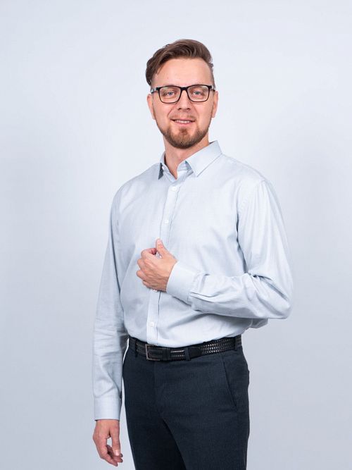 820-1256.C716.Y000.L.B0301 Рубашка мужская голубой LUXOR 