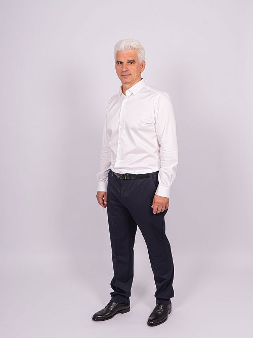 820-1311.C051.Y000.L.W0011 Рубашка мужская белый LUXOR 