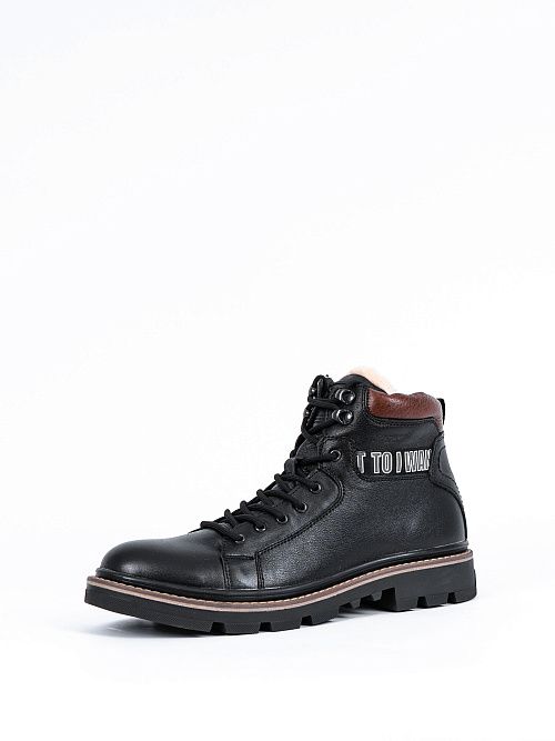 1-1330 Ботинки мужские черный Mario Polani 