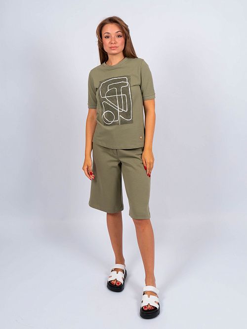 ЕВТ3219/ Футболка женская хаки VERY NEAT 