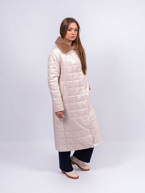 M25539-YT18 Пальто женское молочный ILAMONER 