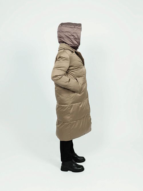 9719/4 Пальто женское зеленый Baimuni 