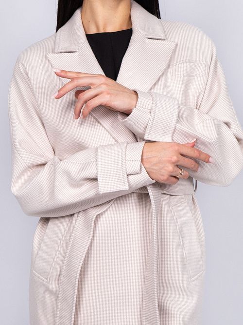 KR-309-МЗ-св.беж Пальто женское светло-бежевый 365 