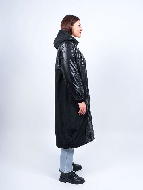 N72688 Пальто утепленное женское черный Baimuni 